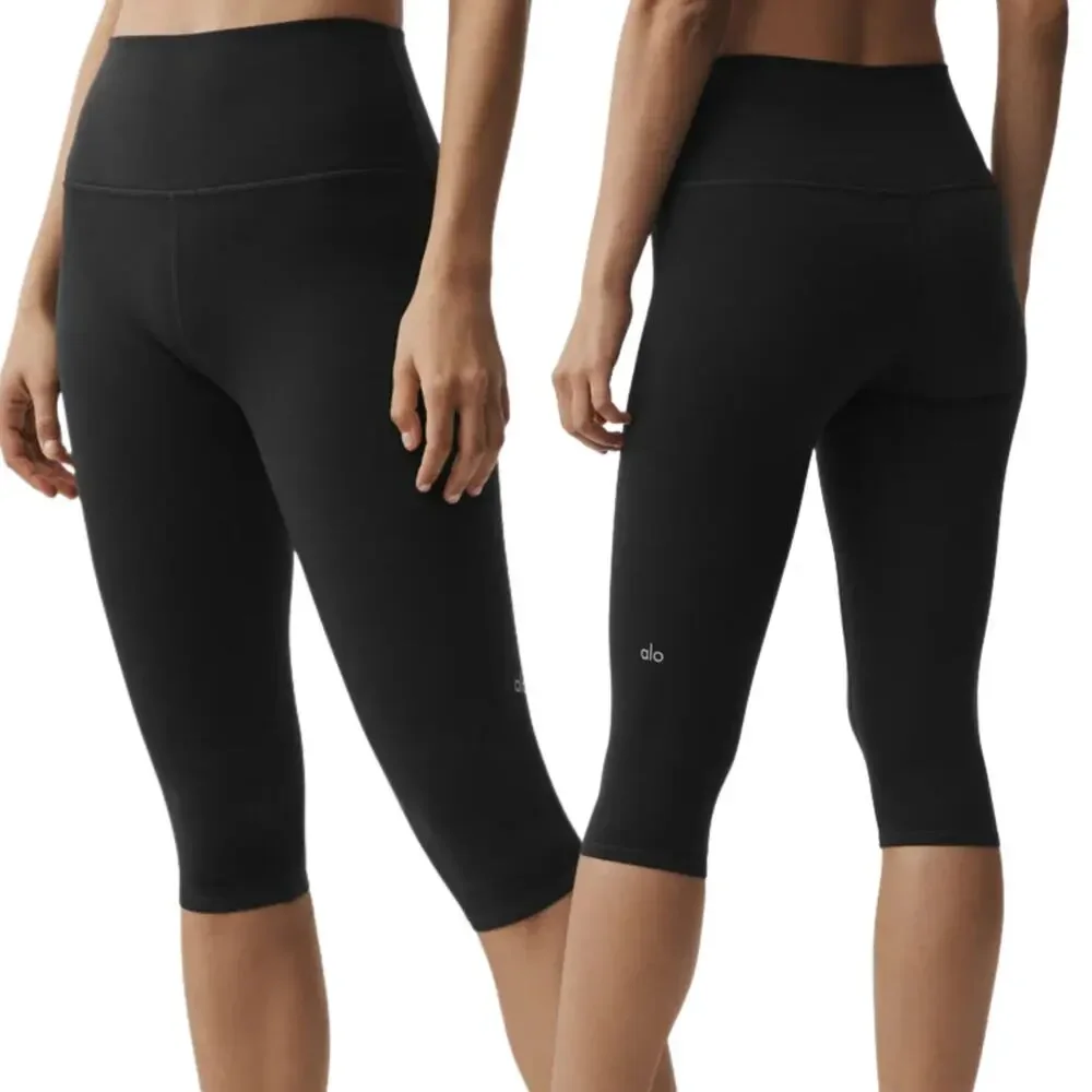 Alo Yoga 16 High-Waist Airbrush Capri XXS Black Leggings NWT